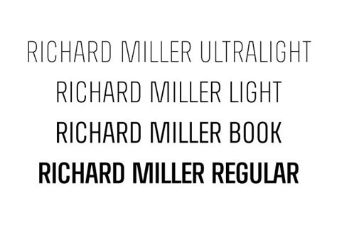 richard miller sans font